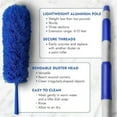 thumbnail image 3 of New U.S. Duster Company Triple Action High Reach Dusting Kit | Webster Cobweb Ceiling Fan Duster with 13 to 20 Foot Extension Telescope Pole | Lightweight Microfiber Cleaning Set…, 3 of 6