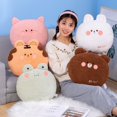 thumbnail image 2 of Almohada de animales de peluche Kawaii para niñas, cojín suave, lindo, oso, conejo, Rana, Tigre, cerdo rosa, muñeca, sofá, silla, regalos de cumpleaños para bebés, 42CM, 2 of 5