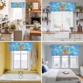 thumbnail image 5 of Pool Rules Valance Curtain for Windows Swim Ring Ball Slippers Floral Blue Swimming Pool Rod Pocket Curtain Valances Short Window Treatments Panels for Kitchen Bathroom Laundry Basement 54 x 18 Inch, 5 of 9