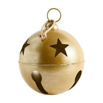 12 Pcs Hanging Metal Christmas Bells – Rustic Door Wall Ornaments for Indoor Outdoor Xmas Tree, Garland, Mantel & Window Holiday Decoration