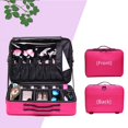 thumbnail image 2 of Bolsa de almacenamiento profesional para cosméticos, gran capacidad, multifuncional, portátil, con patrón de estuche para cosméticos, kit de almacenamiento de maquillaje coreano, 2 of 5