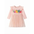 thumbnail image 3 of Emy Dola Little Girl Long Sleeve Tutu Dress Cotton Casual Applique Tulle Dresses Tollder Kids A-line Christams Party Dress, 3 of 11