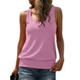 thumbnail image 2 of Langwyqu Summer Women Solid Color V-Neck Sleeveless Tank Tops Camisole, 2 of 4