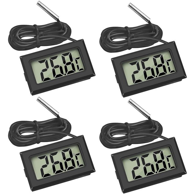 Mini Digital Lcd Temperature With Temperature Probe Sensor Er For Refrirator Zers Rium (4x )