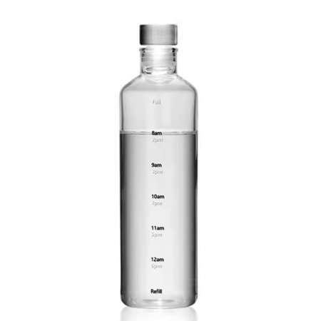 

Sports Water Bottle Fitness PC With Time Mark Simple Large Capacity Portable