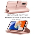 thumbnail image 5 of Case for Samsung Galaxy A15 A14 A03S A12 A13 A23 A53 A54 5G Wallet Case,Takfox [RFID Blocking] 9 Card Holder Stand [Shockproof TPU Interior Case] PU Leather Magnetic Protective Flip Cover [Rose Gold], 5 of 8