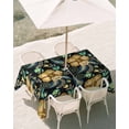 thumbnail image 3 of 52x70 Inch Outdoor Tablecloth with Umbrella Hole Zipper Rectangle Yellow Boho Floral Rectangular Tablecloths Waterproof Vintage Southwestern Ethnic Tribe Botanical Patio Table Cover for Picnic, 3 of 8