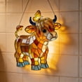 thumbnail image 5 of Cow Butterflys Stained Acrylic Style Window Hanging Farm Ornament For Home Window Garden Farm Decor Gift For Cow Lovers, 5 of 5