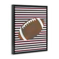 thumbnail image 3 of Stupell Industries Stripes And Sports Football Black Framed Floater Canvas Wall Art, design by Marcus Prime, 21 x 17, 3 of 9