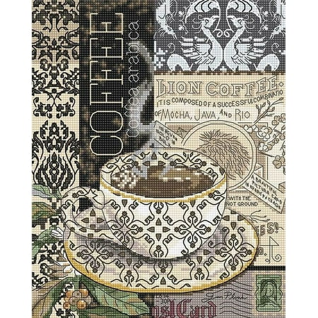UPC: 4840746064982 | Letistitch Lion Coffee-B Counted Cross-Stitch Kit