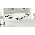 thumbnail image 2 of Antlers Headboard, Antlers of a Huge Stag Bones Mounted on a Wooden Plate Prize Skull Print, Upholstered Decorative Metal Bed Headboard with Memory Foam, King Size, Brown and Pale Grey, by Ambesonne, 2 of 4
