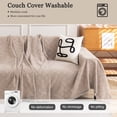 thumbnail image 2 of Jessy Home Sofa Cover Slipcover Couch Cover Protector Durable Multi-Function Furniture Cover for Pets Dogs Cats Home Decor Sofa Covers for Living Room 71"x 134"Light Coffee, 2 of 9