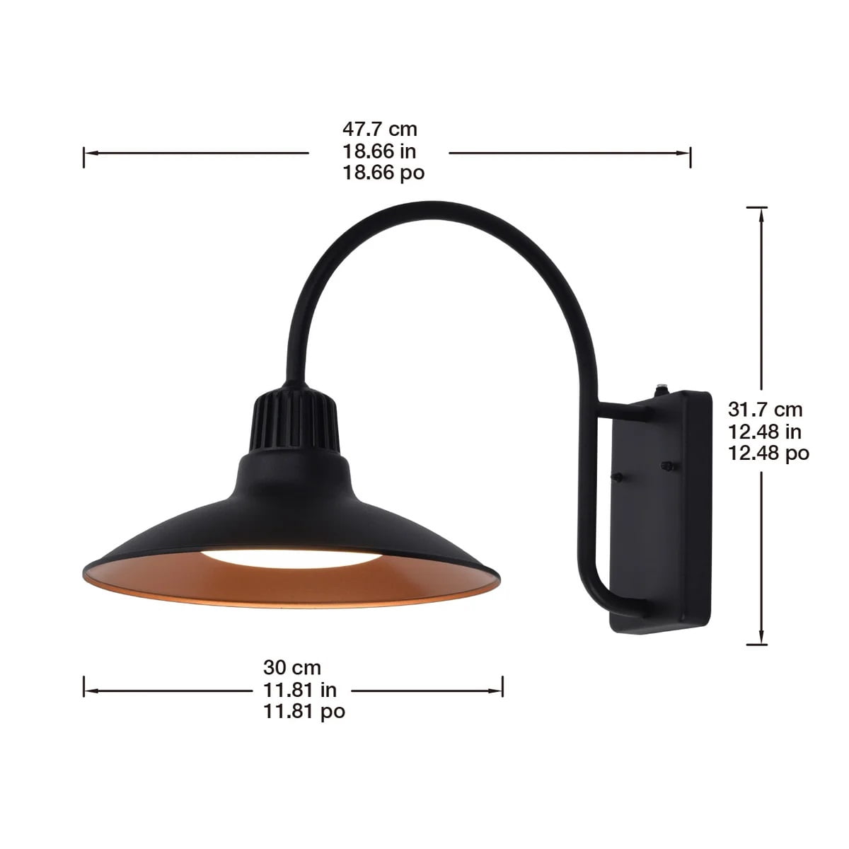 Lutec 12" Outdoor Wall Light