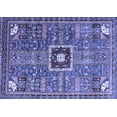 thumbnail image 1 of Ahgly Company Indoor Rectangle Abstract Blue Modern Area Rugs, 3' x 5', 1 of 4