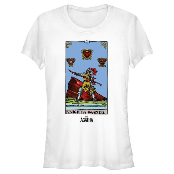 Junior's Marvel: Agatha All Along Knight Of Wands Card  Graphic T-Shirt