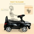 thumbnail image 5 of Aosom Kids Ride On Push Car, Foot-to-Floor Walking Sliding Toy Car for Toddler with Working Horn, Music, Headlights and Storage, Black, 5 of 9