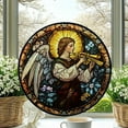 thumbnail image 2 of Sacred Angel Gabriel 2 Hanging Stained Glass for Windows, Holiday Festival Ornament, Gift for Mom, Romantic Valentine Decoration, Holiday Tree Ornament, Collectible 2025, 2 of 6