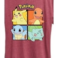 thumbnail image 3 of Pokémon - Pikachu Charmander Bulbasaur Squirtle Square -  Women's Short Sleeve Graphic T-Shirt, 3 of 5