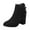 Black, variant on Winter Chelsea Boots Women Elegant Lace Pointed Toe Suede Block Heel Zip up Dress Ankle Boots with Sweet Bowtie Beige Size 5