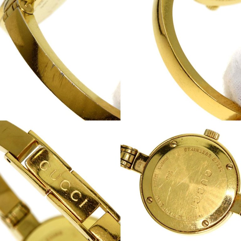 Pre-Owned Gucci 105 Flora Watch GP/GP Women display picture 1
