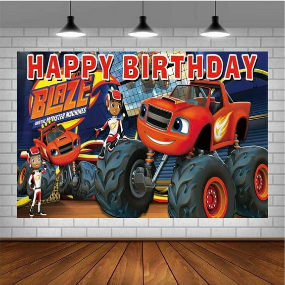 Blaze Post Wall Decor Birthday Banner Backdrop Background Party Supplies Taspestry