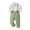 Green, variant on Zwiiyzr Boys and Girls Baby Clothes Gentleman Outfits Suits Infant Long Sleeve Shirts + Suspender Pants + Bowtie 0-4 Years Green