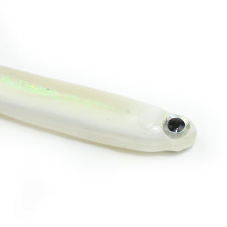 Lunkerhunt Bento Bait Plastic Minnow Split Tail Ghost White 4.5 in 5 Pack