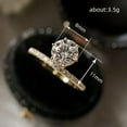 thumbnail image 2 of K-KED Gorgeous 925 Silver Filled Ring Cubic Zirconia Women Wedding Delicate Jewelry Size 6-10-8-Gold, 2 of 6