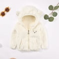 thumbnail image 6 of 6M-3T Baby Boys Girls Winter Warm Fleece Sweatshirt Cartoon Hooded Coats Jackets Toddler Long Sleeve Zipper Coats Top Outerwear, 6 of 9