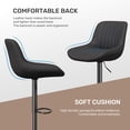 thumbnail image 6 of Daluvenix Adjustable Bar Stools Set of 3, Swivel Kitchen Bar Chairs with Back, Modern Tech Fabric Island Chairs for Home Kitchen, Black, 6 of 7