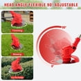 thumbnail image 3 of 21V Cordless String Trimmer with 2 X 1.5Ah Battery and Charger, Electric Weed Wacker Battery Powered Weed Eater String, Mover for Yard, Garden, Red, 3 of 10
