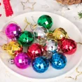 thumbnail image 5 of Juego de 12 a 120 minibolas navideñas para colgar en el árbol de Navidad, bolas de colores, adornos para fiestas de Año Nuevo, decoración del hogar, 5 of 5