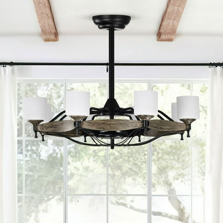 

Matte Black Ceiling Fans With Remote Control 8 lights Indoor transitional Ceiling Fan DC Motor 3 ABS Blades Multi-Speed Reversible Airflow Timing and Anti-theft function