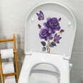 thumbnail image 6 of Purple Roses Wall Stickers for Bathroom Beautification, Easy to Install, Clean, Safe for Rooms, Suitable for Various Surfaces, PVC Material, 6 of 9