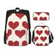 thumbnail image 1 of Disketp Love Mochila Estampada de Gran Capacidad con Lonchera y Estuche, Set de 3 Piezas para Estudiantes, 1 of 7