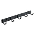 thumbnail image 2 of Aluminum Clothes Coat Robe Wall Mounted Hook Towel Rack Rail , 5 Hooks, 2 of 9