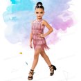thumbnail image 2 of FYDUU Girls Sequin Fringe Dress Sparkling Tassel Vintage Party Dress Sleeveless Kids 20S Flapper Dresses Stage Performance Clothes 8-9 Years, 2 of 4