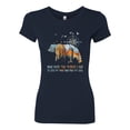 thumbnail image 2 of Wild Bobby, And Into The Forest I Go To Lose My Mind, Animal Lover, Women Slim Fit Junior Tee, Navy, XX-Large, 2 of 4