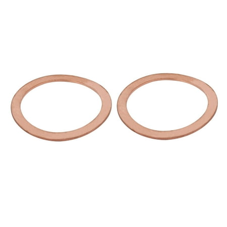 Metra Ring - 2pcs 56mmx70mmx2mm Copper Flat Ring Metric Sealing Washer Gasket