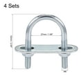 thumbnail image 2 of Unique Bargains 27mm Inner Width 53mm Length Round U-Bolt Steel M6 4 Sets, 2 of 4