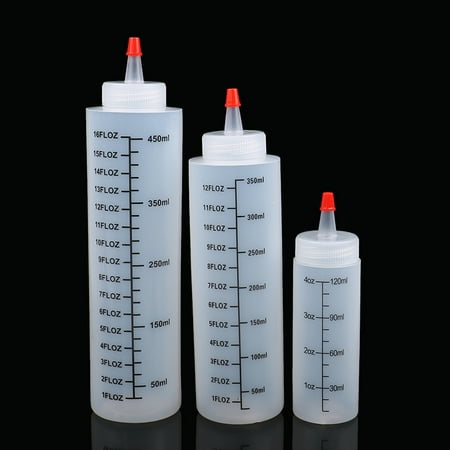 

120/350/450ml Plastic Needle-nosed Scale Squeeze Bottle Leak-proof For Kitchen