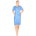 thumbnail image 3 of JEFFRICO House Dresses for Women with Pockets - Lightweight Breathable Short Sleeve Muumuu & Nightgowns - Snap Front Housecoat and Dusters for Women, 3 of 7