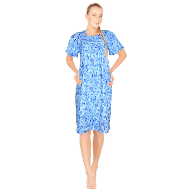 JEFFRICO Womens Dusters For Women Snap Front Housecoat Lounger Duster