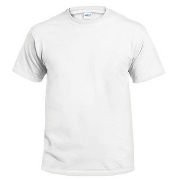 Gildan G2000WH-XL Adult Short Sleeve Non-Pocket Tee Shirt, White ...