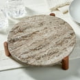 thumbnail image 3 of Better Homes & Gardens Natural Marble Trivet with Acacia Wood Stand, 3 of 3