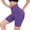 Purple, variant on Women's Seamless High Waisted Biker Shorts Sculpting Compression Workout Shorts