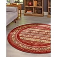 thumbnail image 4 of Rugs.com Kashkuli Gabbeh Collection Rug – 6' Round Rust Red Medium Rug Perfect For Kitchens, Dining Rooms, 4 of 9