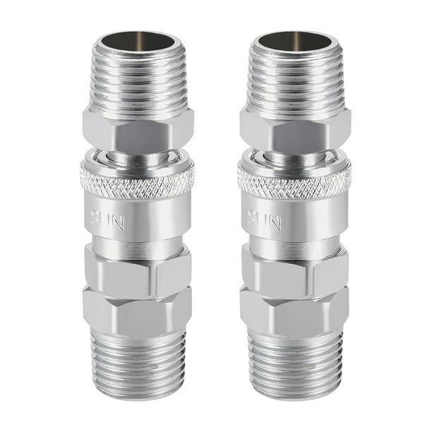 Uxcell Quick Coupler G1/2 Pressure Washer Adapter Set Air Hose Fitting ...