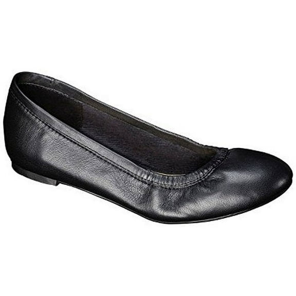 Girl's Cherokee Hailey Genuine Leather Ballet Flats (2, Black)