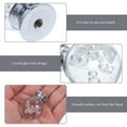 thumbnail image 3 of ifundom 10Pcs Transparent Crystal Drawer Pulls with Aluminum Alloy Base for Home Cabinet and Dresser Handles, 3 of 6
